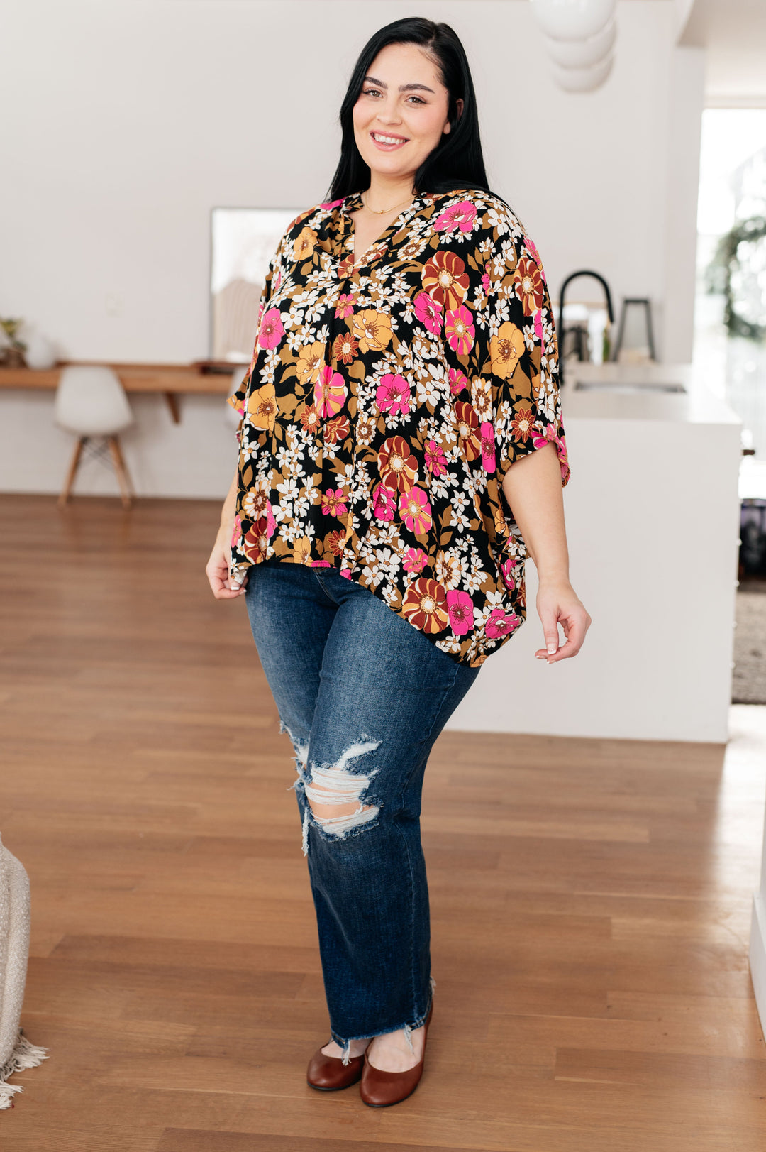 Andree by Unit Floral Print Top Tops