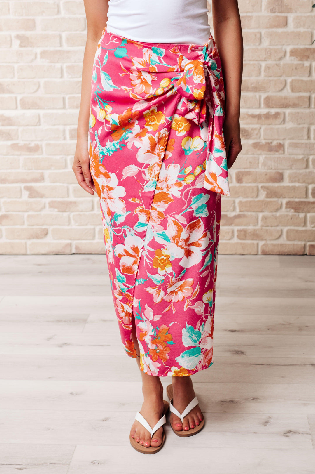 Take Me Outside Wrap Around Skirt in Magenta Skirts