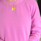 Talk Cozy to Me Stepped Hem Pullover in Bright Mauve
