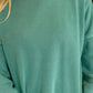 Talk Cozy to Me Stepped Hem Pullover in Dark Green