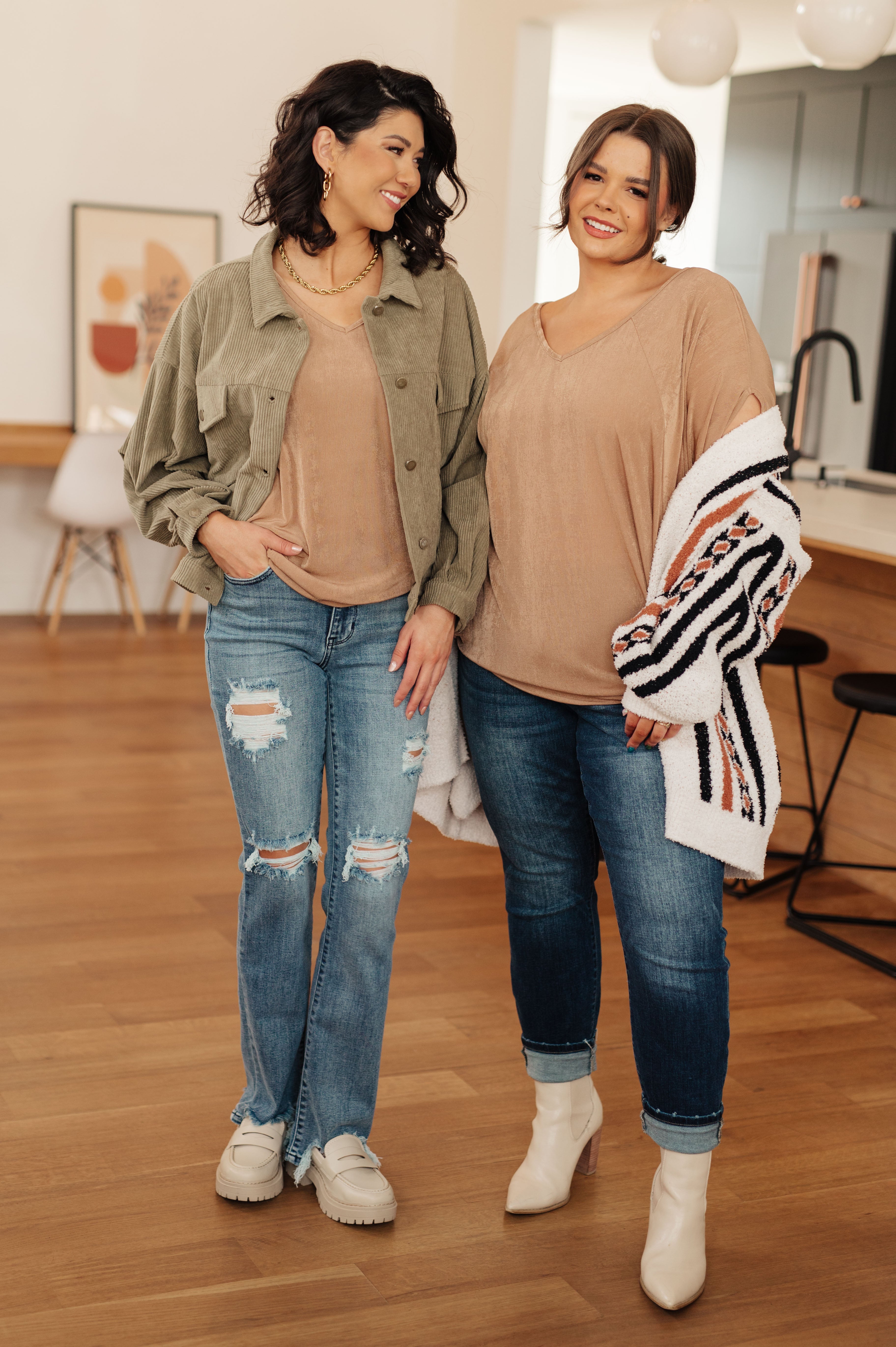 The Realest V-Neck Top | Tops Daverri Fashions