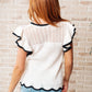 Jodifl Flutter Sleeve Knit Top Tops