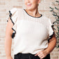 Jodifl Flutter Sleeve Knit Top Tops