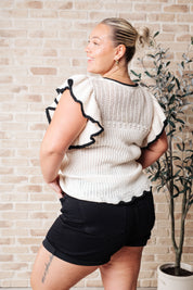 Jodifl Flutter Sleeve Knit Top | Tops Daverri Fashions