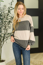 Two-Tone Take Drop Shoulder Top | Womens Daverri Fashions