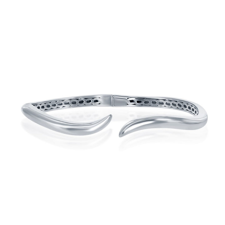 Sterling Silver Waved Bangle Bracelets