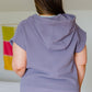Mono B Cap Sleeve Half Zip Hoodie Hoodies