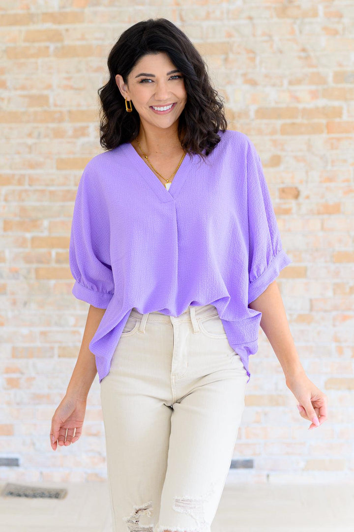 Andree By Unit Lavender V-Neck Blouse Shirts & Tops