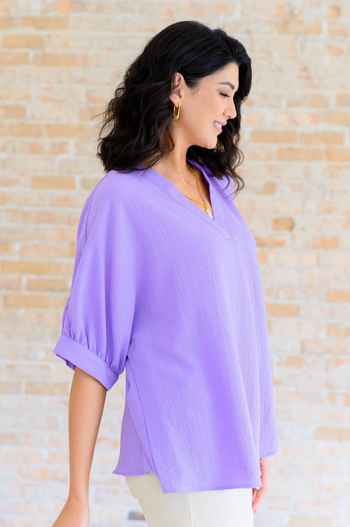 Andree By Unit Lavender V-Neck Blouse Shirts & Tops