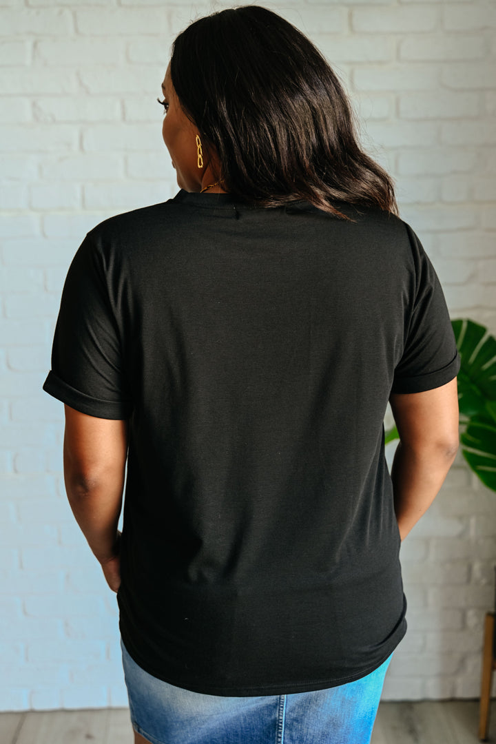 Uptown Crew T-Shirt in Black Tops