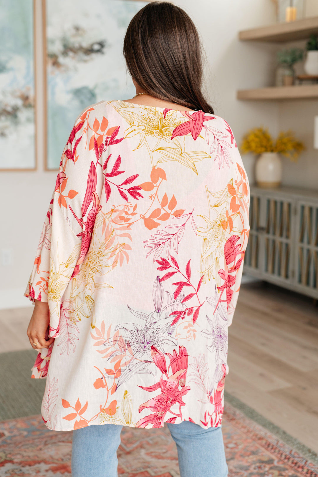 Vacay Season Bell Sleeve Kimono Shirts & Tops