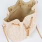 Faux Straw Bucket Crossbody Bag