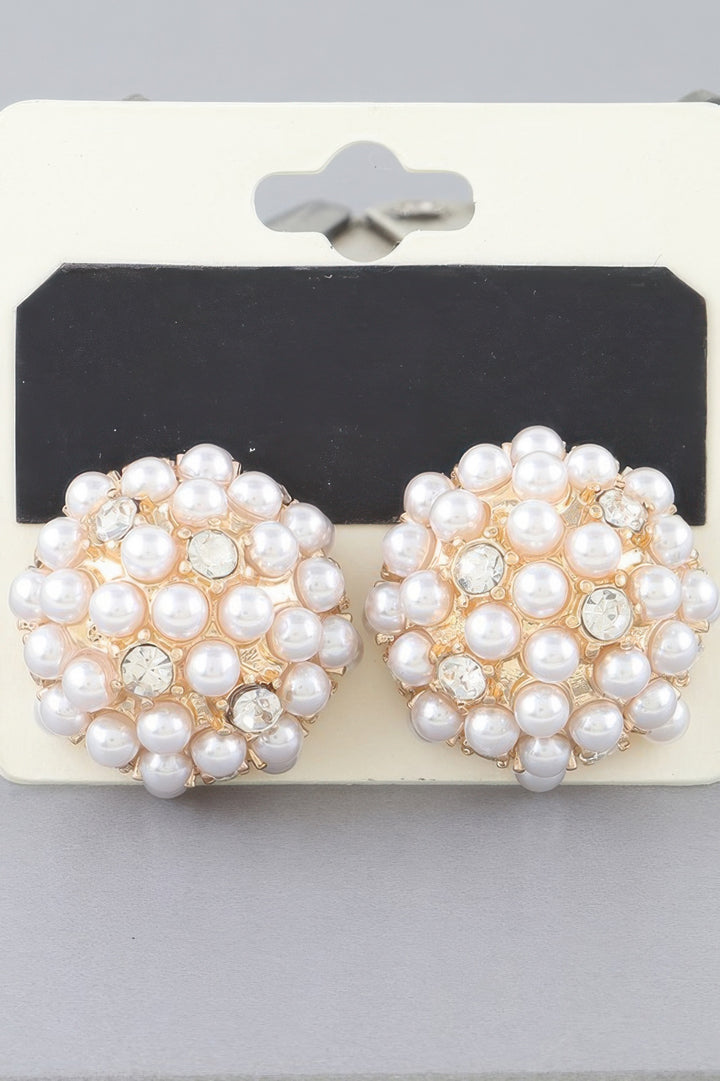 Pearl Cluster Stud Earrings Earrings