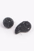 Rhinestone Tear Drop Earring Black Earrings