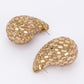 Rhinestone Tear Drop Earring Gold Earrings