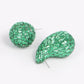 Rhinestone Tear Drop Earring Green Earrings