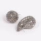 Rhinestone Tear Drop Earring Hematite Earrings