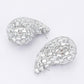 Rhinestone Tear Drop Earring Silver Earrings