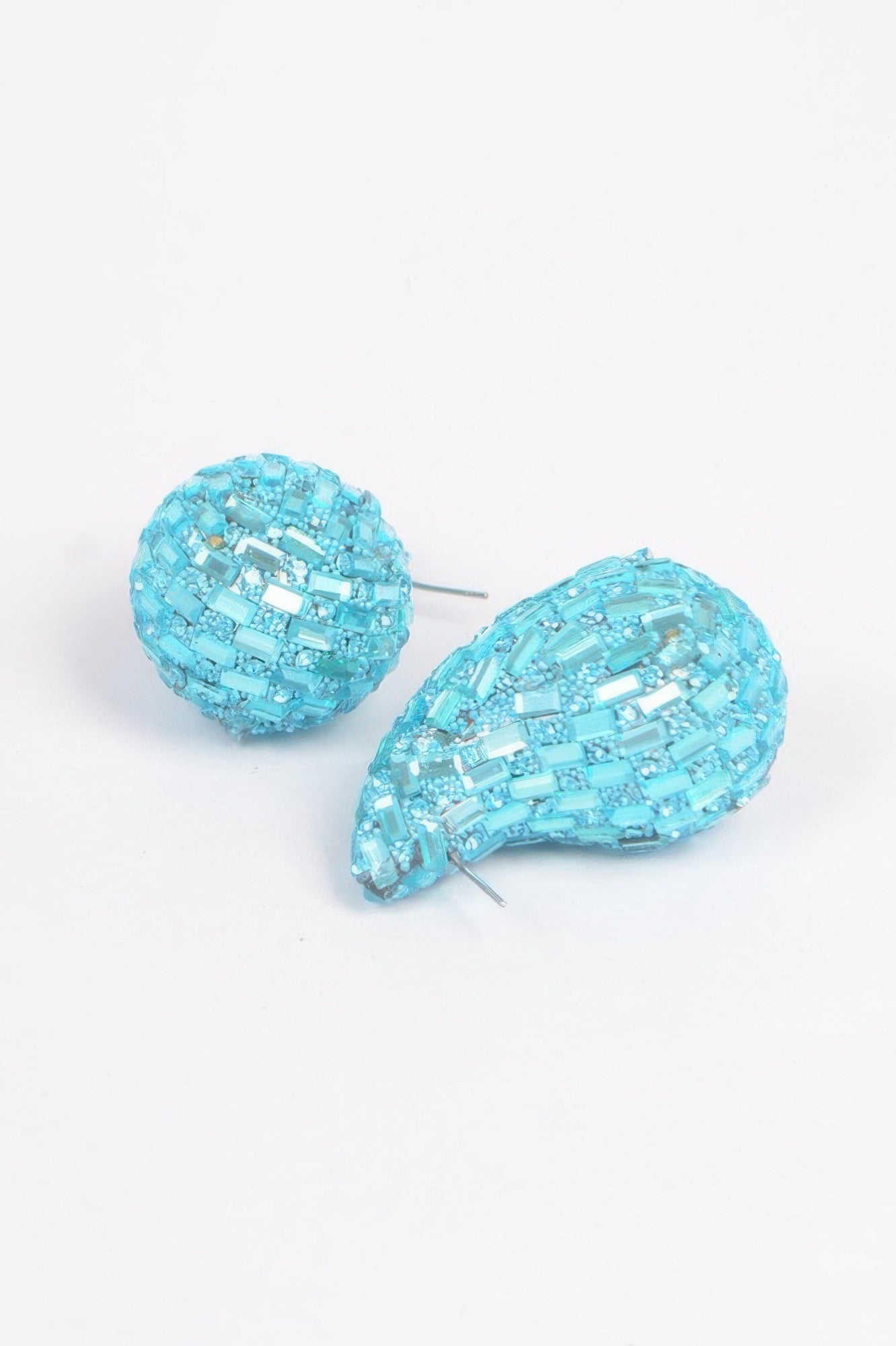 Rhinestone Tear Drop Earring Turquoise Earrings