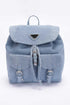 Denim Double Pocket Front Backpack - DAVERRI FASHIONS