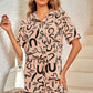 Two Piece Print Top Shorts Set Outfit Sets