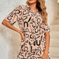 Two Piece Print Top Shorts Set Outfit Sets