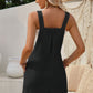 Sleeveless Jacquard Adjustable Strap Romper