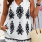 Plus Size Printed V Neck Loose Shirt And Shorts Set