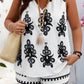 Plus Size Printed V Neck Loose Shirt And Shorts Set