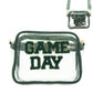 Game Day Clear Transparent Crossbody Bag Green