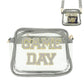 Game Day Clear Transparent Crossbody Bag Gray