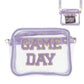 Game Day Clear Transparent Crossbody Bag Purple