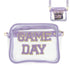 Game Day Clear Transparent Crossbody Bag Purple
