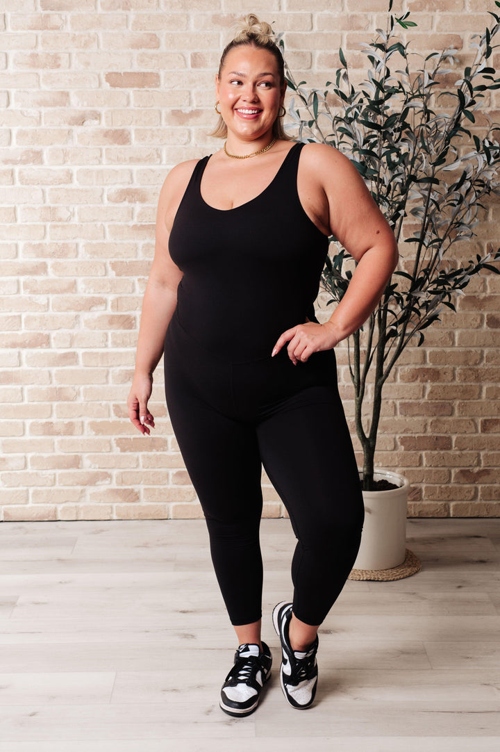 Way to Push Active Bodysuit in Black Bodysuits