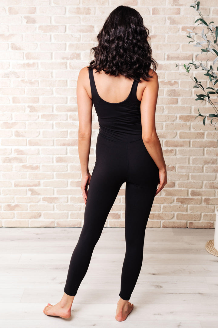 Way to Push Active Bodysuit in Black Bodysuits