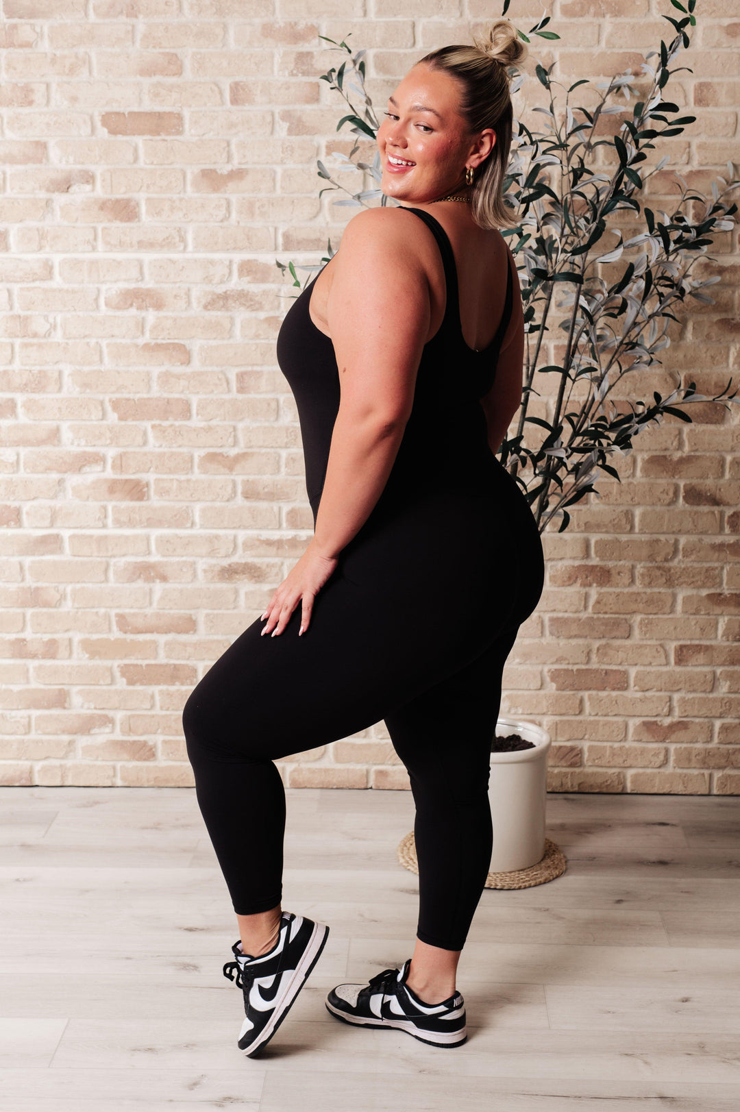 Way to Push Active Bodysuit in Black Bodysuits