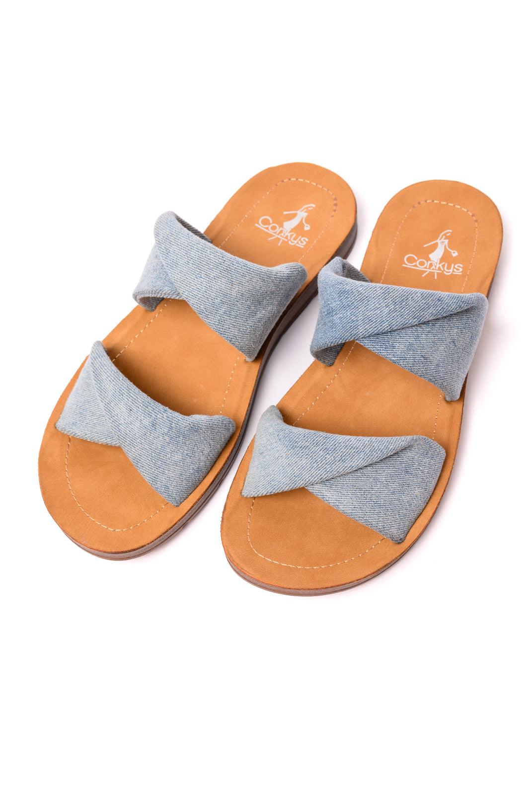 With a Twist Sandal in Denim Shoes