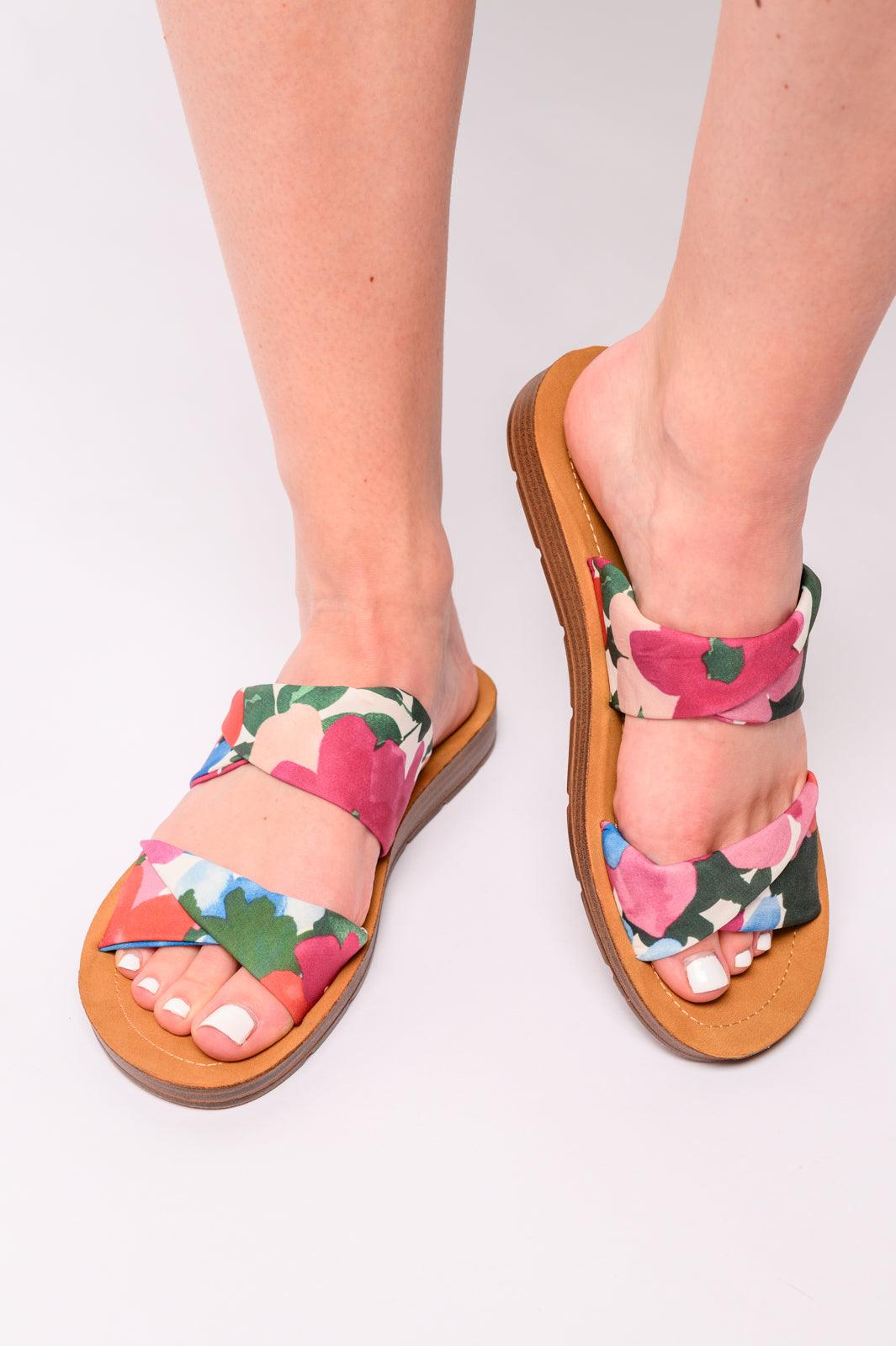 With a Twist Sandal in Flowers Shoes