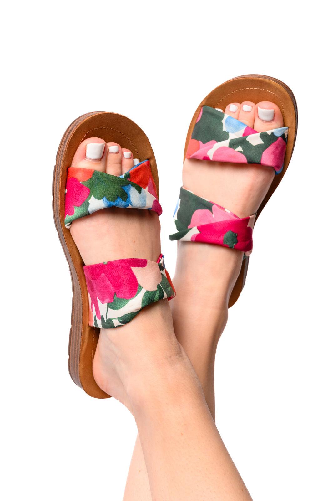 With a Twist Sandal in Flowers Shoes