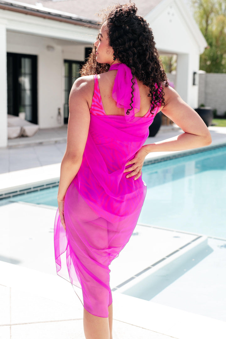 Wrapped In Summer Versatile Swim Cover in Pink Swimwear