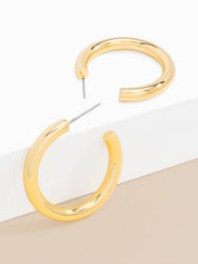 Large Chunky hoop Earrings | Earrings Daverri Fashions