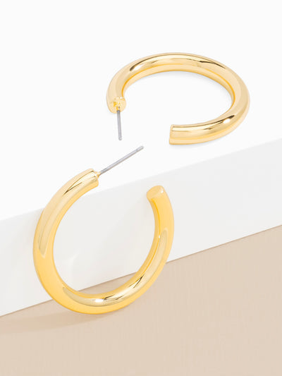 Large Chunky hoop Earrings | Earrings Daverri Fashions