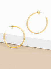 Large Chunky hoop Earrings | Earrings Daverri Fashions