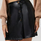 Buttoned High Rise Mini Skirt - DAVERRI FASHIONS