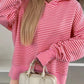 Striped Oversized Hoodie with Kangaroo Pocket - DAVERRI FASHIONS