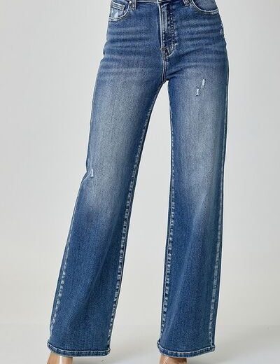 RISEN High Waist Jeans with Pockets Medium