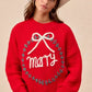BiBi Christmas Wreath Merry Letter Knit Top - DAVERRI FASHIONS