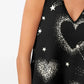FAM-FAM Heart Printed V-Neck Tank - DAVERRI FASHIONS