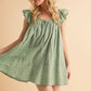 Aemi+Co Ruffled Cap Sleeve Cotton Tunic Mini Dress - DAVERRI FASHIONS
