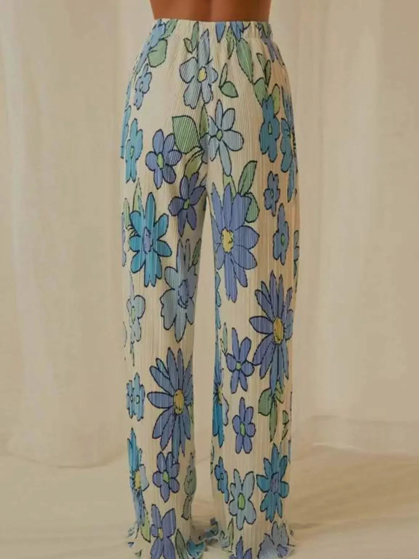 Printed Button Up Shirt and Pants Set - DAVERRI FASHIONS